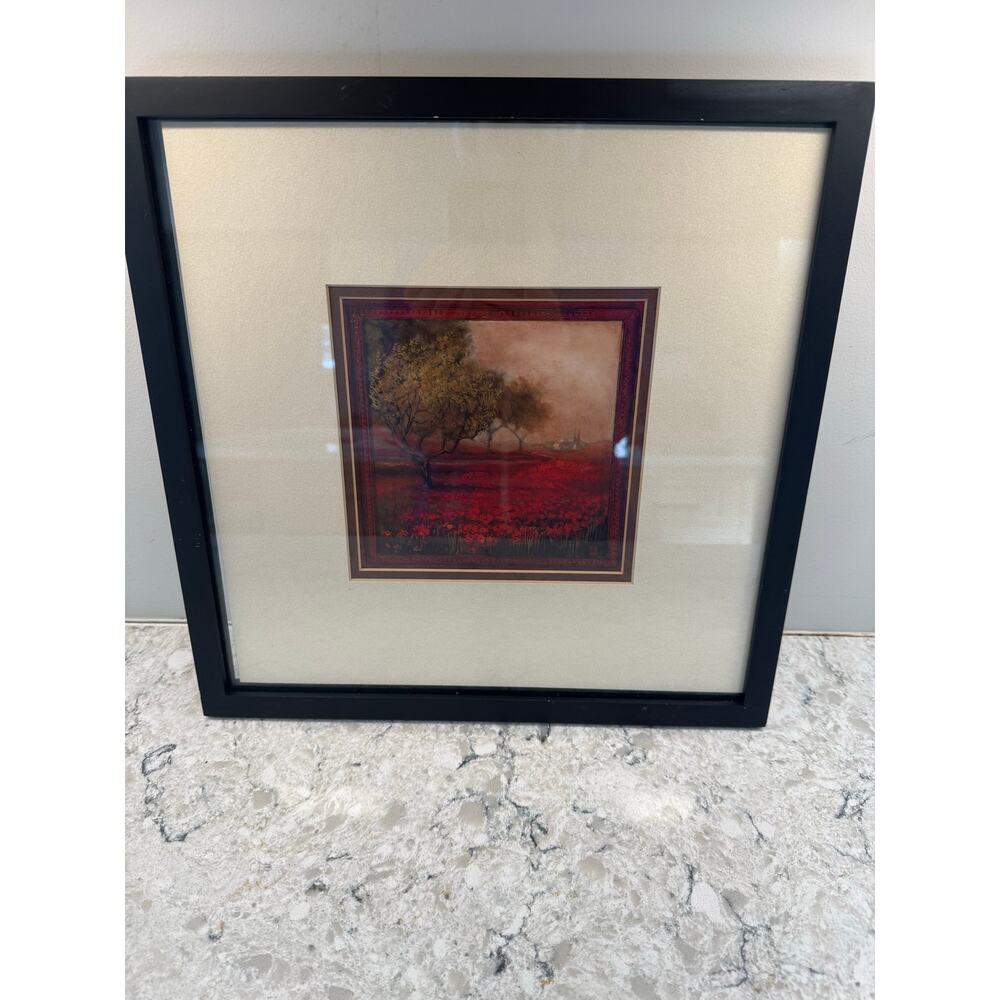 Framed Art Print Papaveri View by Jill Schultz McGannon Poppy Field Landscape JL